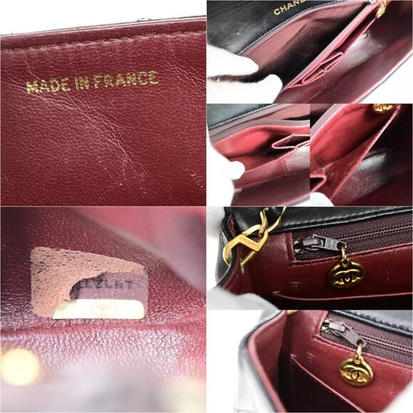 CHANEL CC Logo Matelasse 23 Full Flap Chain Shoulder Bag Leather Black GHW Franc - Picture 15 of 15